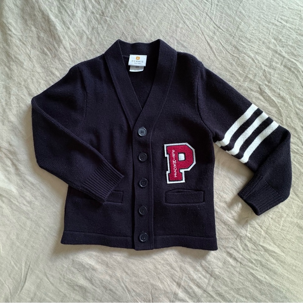 Primrose School Uniform: Black cardigan with White stripes